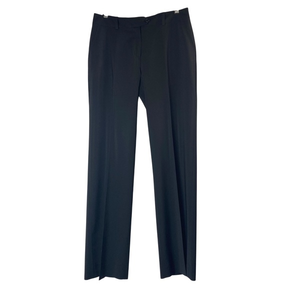 CHRISTIAN DIOR by John Galliano Black Wool Pants Made In Italy Straight Leg Sz 8 - Picture 1 of 9